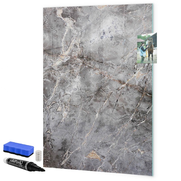 Memobord van glas met print inclusief neodymium magneten Memobord met magneten en foto's