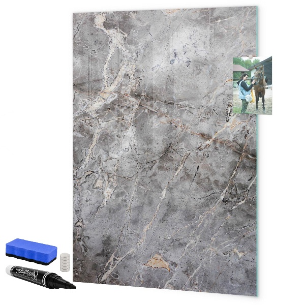 Memobord van glas met print inclusief neodymium magneten Memobord met magneten en foto's