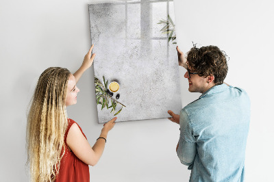 Memobord van glas met print inclusief neodymium magneten Modern prikbord voor notities en foto's