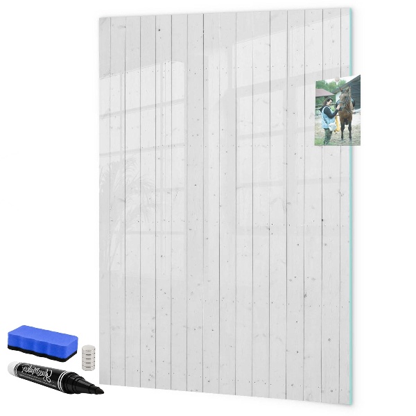 Decoratief glazen wandbord beschrijfbaar en magnetisch Bord voor foto's en notities