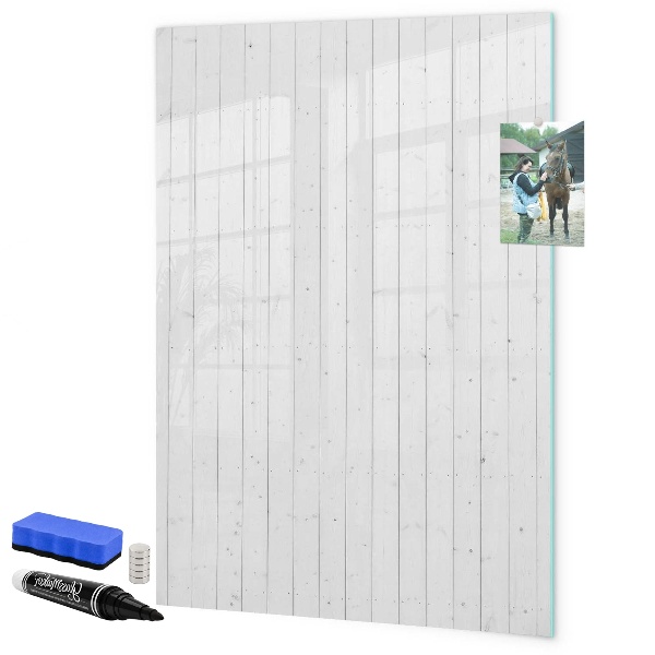 Decoratief glazen wandbord beschrijfbaar en magnetisch Bord voor foto's en notities