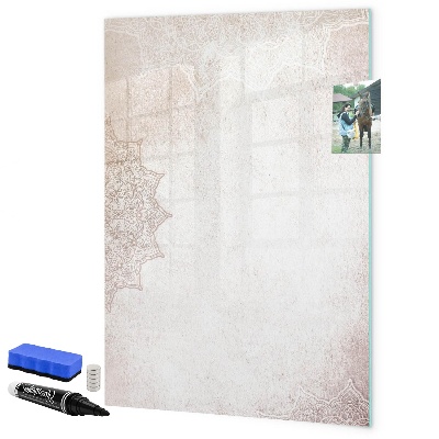 Memobord van glas met print inclusief neodymium magneten Een creatieve ruimte voor foto's en notities