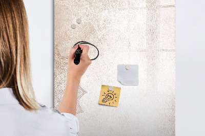 Memobord van glas met print inclusief neodymium magneten Een creatieve ruimte voor foto's en notities
