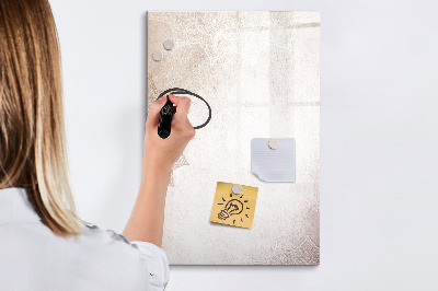 Memobord van glas met print inclusief neodymium magneten Een creatieve ruimte voor foto's en notities