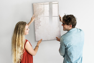 Memobord van glas met print inclusief neodymium magneten Een creatieve ruimte voor foto's en notities