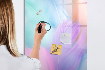 Memobord van glas met print inclusief neodymium magneten Een kleurrijk prikbord voor notities en foto's