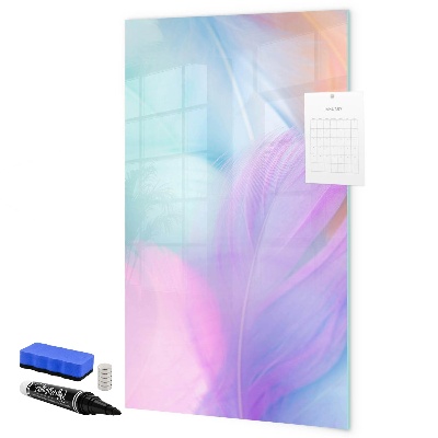 Memobord van glas met print inclusief neodymium magneten Een kleurrijk prikbord voor notities en foto's