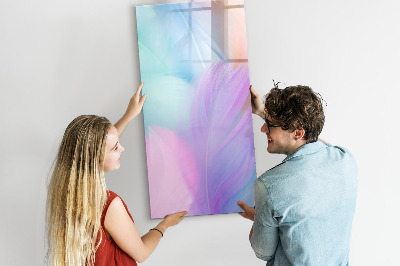 Memobord van glas met print inclusief neodymium magneten Een kleurrijk prikbord voor notities en foto's