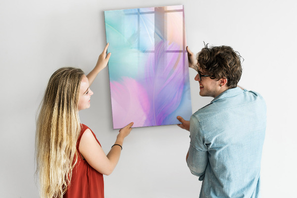 Memobord van glas met print inclusief neodymium magneten Een kleurrijk prikbord voor notities en foto's
