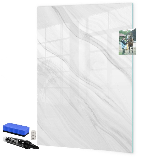 Memobord van glas met print inclusief neodymium magneten Stijlvol bord voor foto's en notities