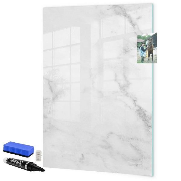 Decoratief glazen wandbord beschrijfbaar en magnetisch Magnetisch bord voor foto's en notities