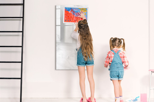 Decoratief glazen wandbord beschrijfbaar en magnetisch Magnetisch bord voor foto's en notities