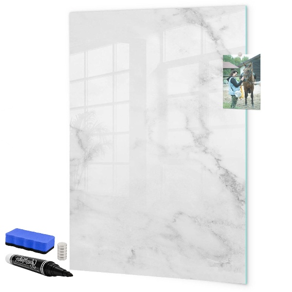 Decoratief glazen wandbord beschrijfbaar en magnetisch Magnetisch bord voor foto's en notities