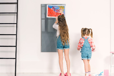 Decoratief glazen wandbord beschrijfbaar en magnetisch Notitie- en fotobord