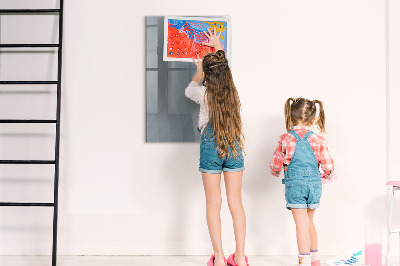 Decoratief glazen wandbord beschrijfbaar en magnetisch Notitie- en fotobord