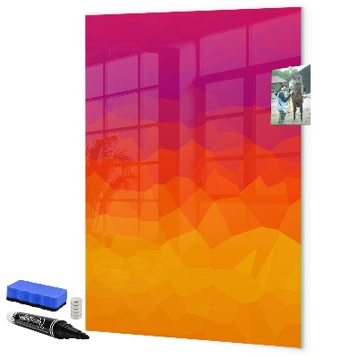 Memobord van glas met print inclusief neodymium magneten Een kleurrijk prikbord voor notities en foto's
