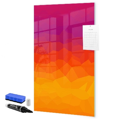 Memobord van glas met print inclusief neodymium magneten Een kleurrijk prikbord voor notities en foto's