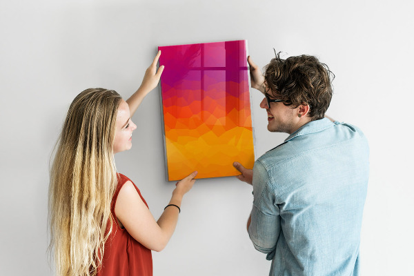 Memobord van glas met print inclusief neodymium magneten Een kleurrijk prikbord voor notities en foto's