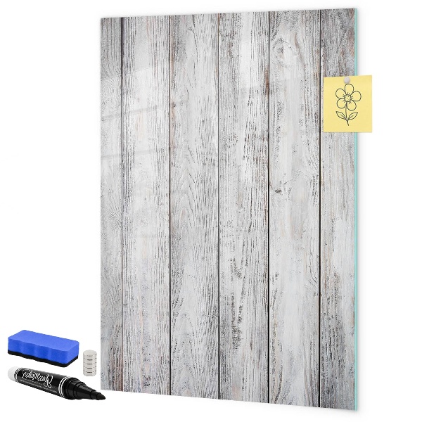 Decoratief glazen wandbord beschrijfbaar en magnetisch Een prikbord voor het ophangen van foto's en notities.