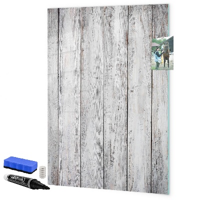 Decoratief glazen wandbord beschrijfbaar en magnetisch Een prikbord voor het ophangen van foto's en notities.
