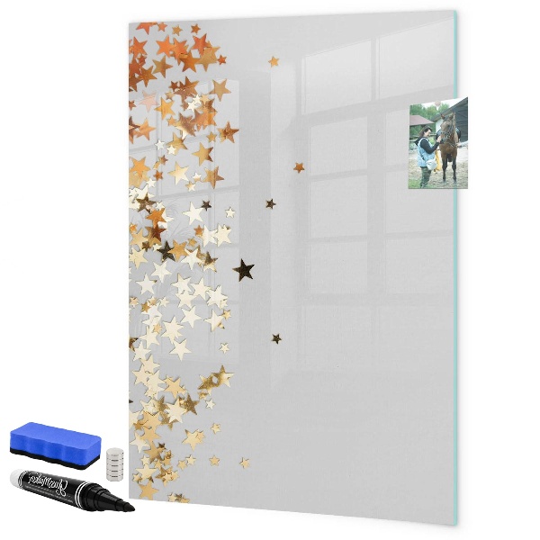 Memobord van glas met print inclusief neodymium magneten Creatief moodboard voor foto's en notities