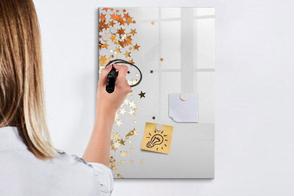 Memobord van glas met print inclusief neodymium magneten Creatief moodboard voor foto's en notities