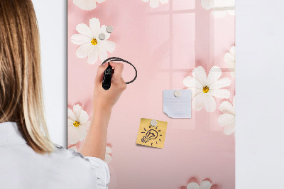 Decoratief glazen wandbord beschrijfbaar en magnetisch Creatief prikbord voor notities en foto's