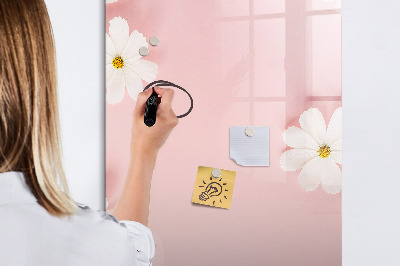 Decoratief glazen wandbord beschrijfbaar en magnetisch Creatief prikbord voor notities en foto's