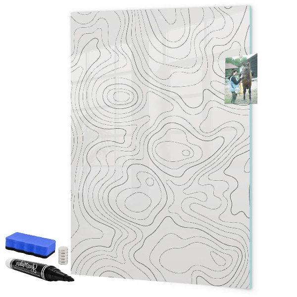Memobord van glas met print inclusief neodymium magneten Een creatieve manier om je foto's te presenteren.