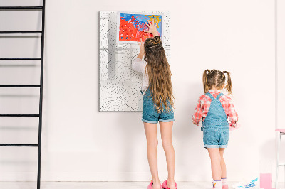 Memobord van glas met print inclusief neodymium magneten Een creatieve manier om je foto's te presenteren.