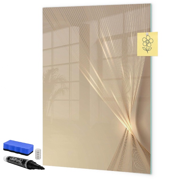 Decoratief glazen wandbord beschrijfbaar en magnetisch Modern fotodisplaybord