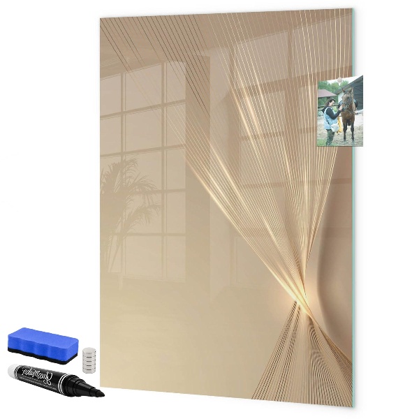 Decoratief glazen wandbord beschrijfbaar en magnetisch Modern fotodisplaybord