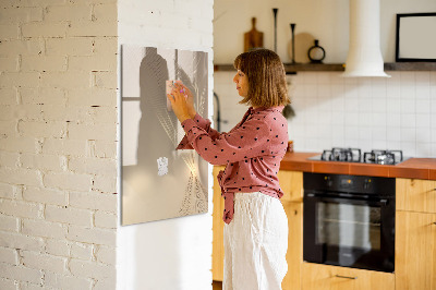 Decoratief glazen wandbord beschrijfbaar en magnetisch Modern fotodisplaybord