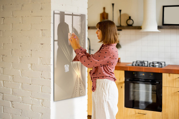 Decoratief glazen wandbord beschrijfbaar en magnetisch Modern fotodisplaybord