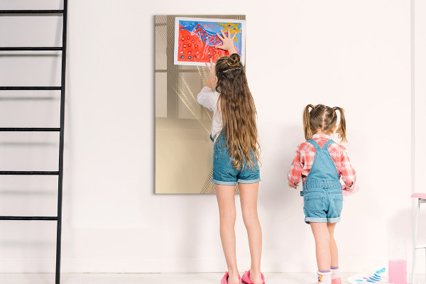 Decoratief glazen wandbord beschrijfbaar en magnetisch Modern fotodisplaybord