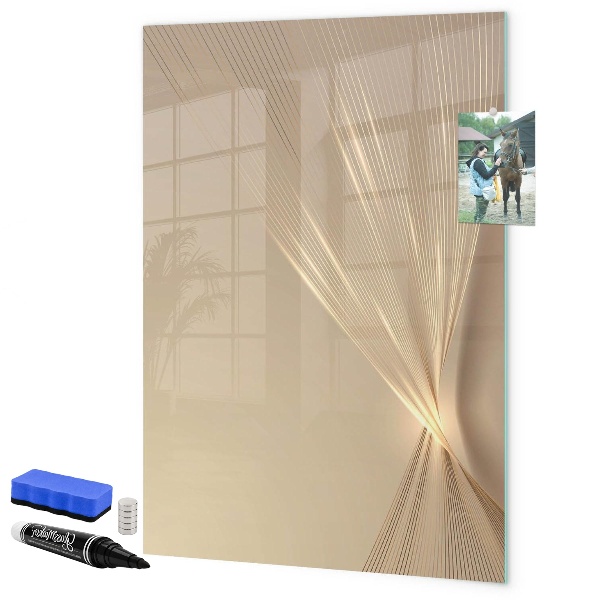 Decoratief glazen wandbord beschrijfbaar en magnetisch Modern fotodisplaybord