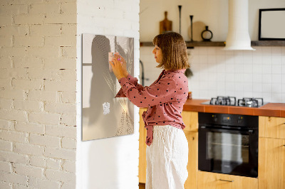 Decoratief glazen wandbord beschrijfbaar en magnetisch Modern fotodisplaybord