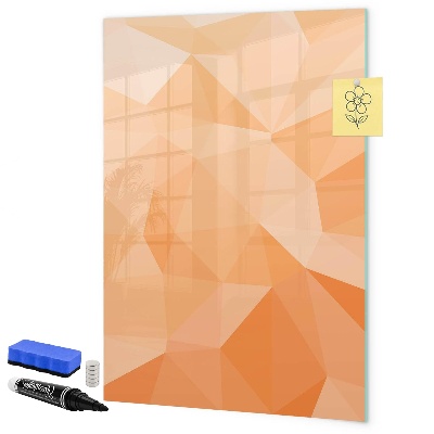 Memobord van glas met print inclusief neodymium magneten Een kleurrijk prikbord voor foto's en notities