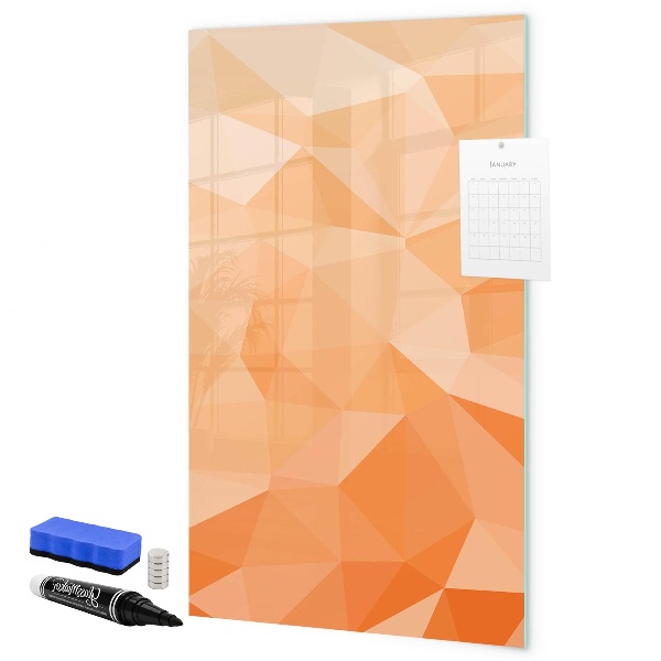 Memobord van glas met print inclusief neodymium magneten Een kleurrijk prikbord voor foto's en notities