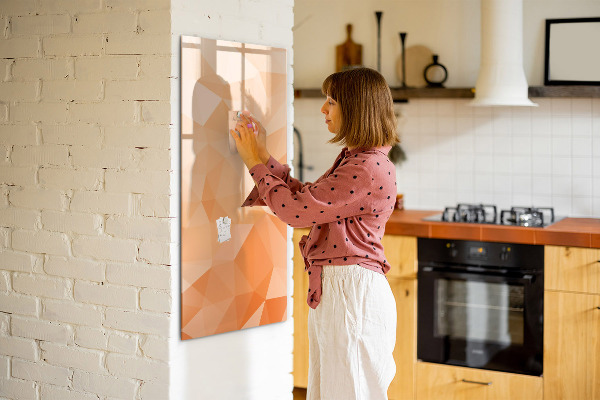 Memobord van glas met print inclusief neodymium magneten Een kleurrijk prikbord voor foto's en notities