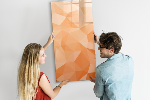 Memobord van glas met print inclusief neodymium magneten Een kleurrijk prikbord voor foto's en notities