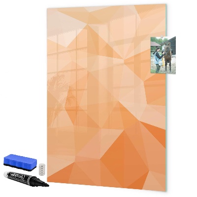 Memobord van glas met print inclusief neodymium magneten Een kleurrijk prikbord voor foto's en notities