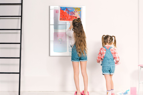 Decoratief glazen wandbord beschrijfbaar en magnetisch Plannen maken met plezier en creativiteit