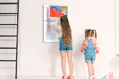 Decoratief glazen wandbord beschrijfbaar en magnetisch Plannen maken met plezier en creativiteit