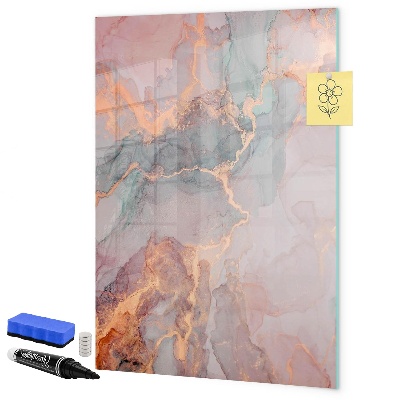Memobord van glas met print inclusief neodymium magneten Een stijlvol bord voor notities en foto's