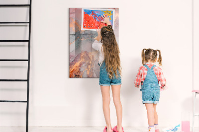 Memobord van glas met print inclusief neodymium magneten Een stijlvol bord voor notities en foto's