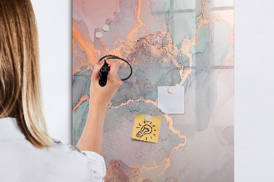 Memobord van glas met print inclusief neodymium magneten Een stijlvol bord voor notities en foto's