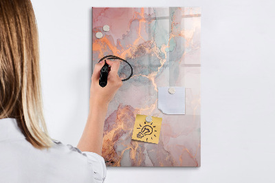Memobord van glas met print inclusief neodymium magneten Een stijlvol bord voor notities en foto's