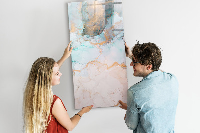 Decoratief glazen wandbord beschrijfbaar en magnetisch Een kleurrijk bord voor het presenteren van foto's