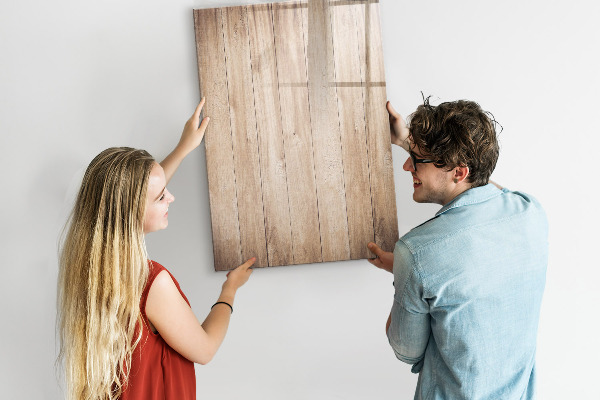 Memobord van glas met print inclusief neodymium magneten Bord voor foto's en notities